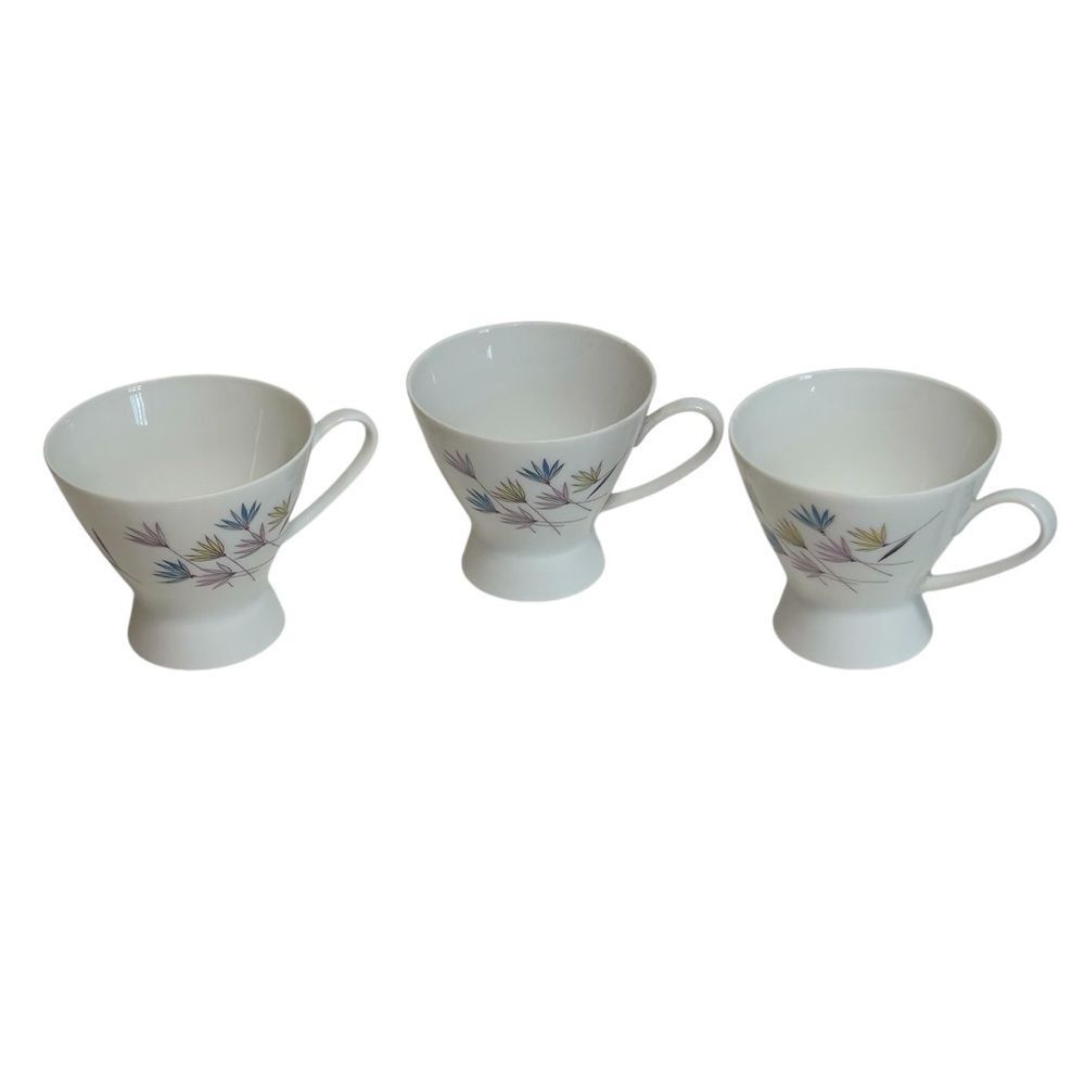 Rosenthal Continental 3722 German China 4 OZ Demitasse Cups Set of 3 MCM
